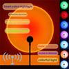 USB Sunset Ambient Projection Lamp Night Light for Bedroom Living Room Home Decor Relaxing Wall Background Lighting Atmosphere