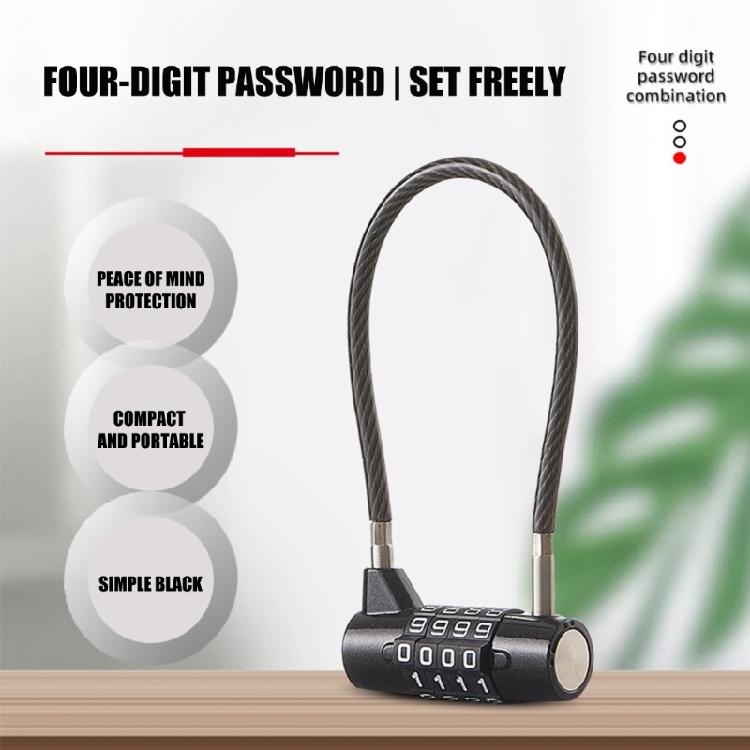 Multipurpose Flexible Cable Combination Lock for Security in Home Travel and Business Applications