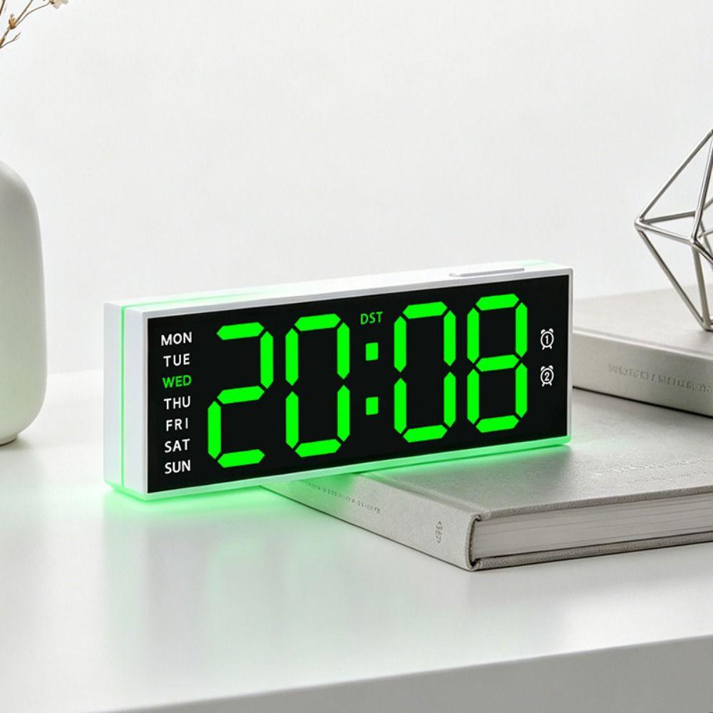 Temperature Bedside Alarm Clock with Calendar LED Night Light Clock New LED Digital Clock Bedroom