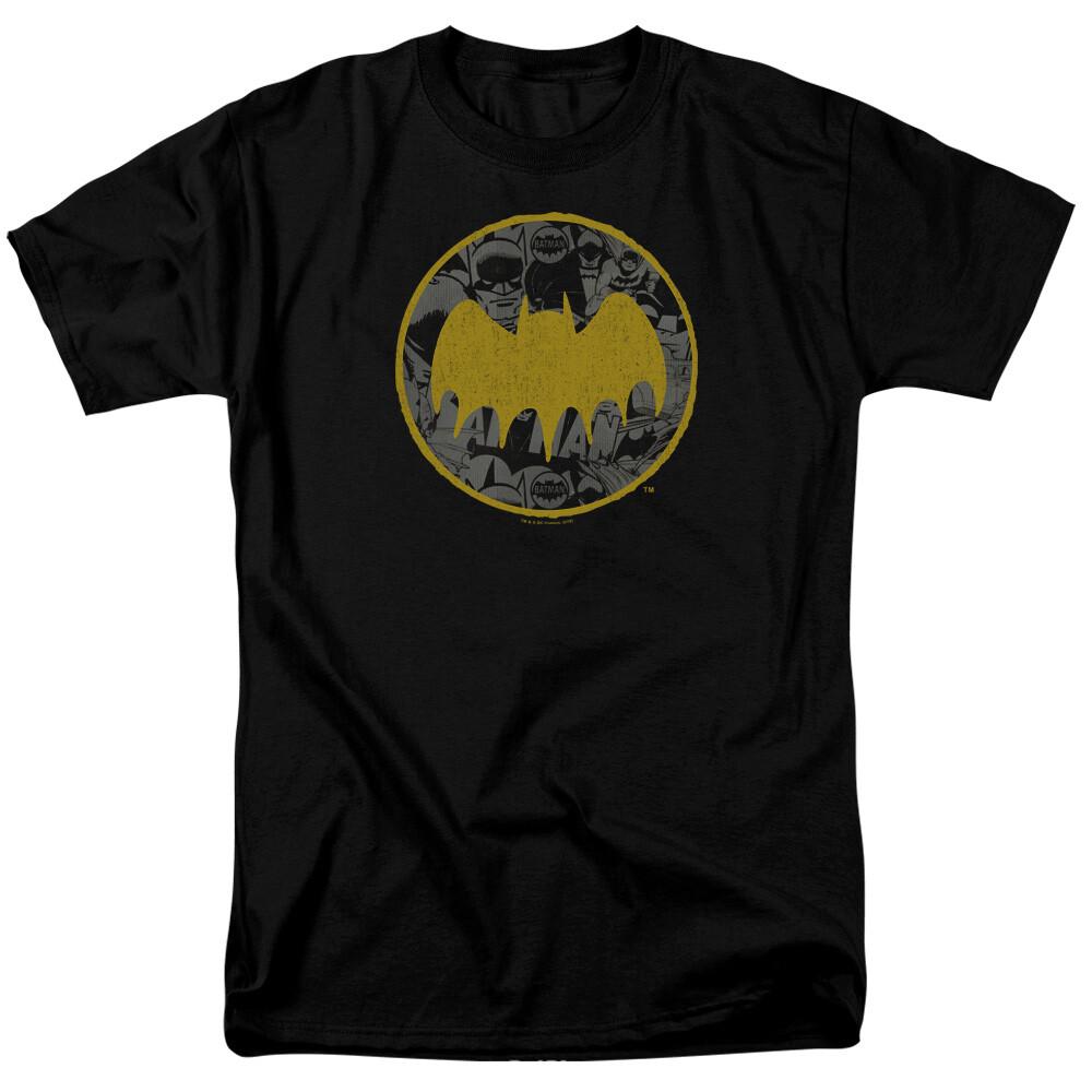 26 Batman Vintage Symbol Collage T Shirt Licensed Comic Book Tee Black Unisex T-Shirt M