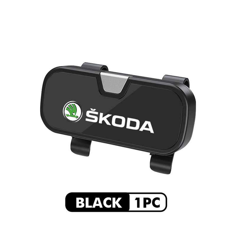 RYYX4 For Skoda Car Glasses Case Sun Visor Sunglasses Clip Storage Box Accessories octavia a5 a4 mk1 2 fabia superb rapid mk3 yeti