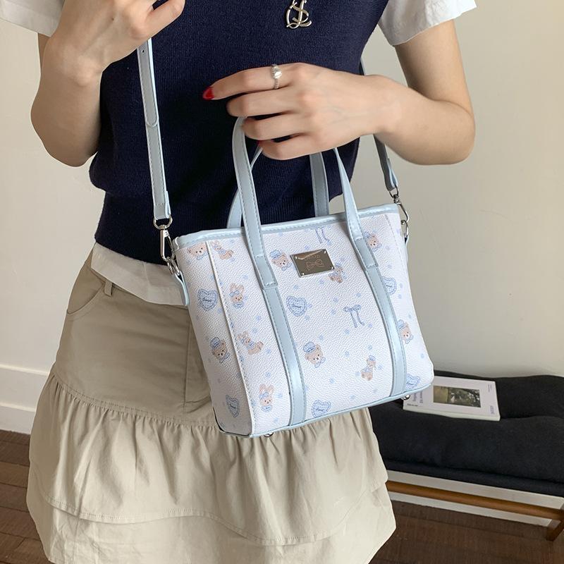 Large Capacity Bucket Bag Women's New Cartoon Printed Handbag High-end Commuter Shoulder Oblique Span Bag