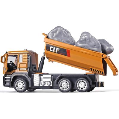 1/50 dumper Metal DieCast konstruksjon lastebiler, Trekk tilbake dumper leketøy med lys og lyder, Metal Cab dumper barn konstruksjon leker