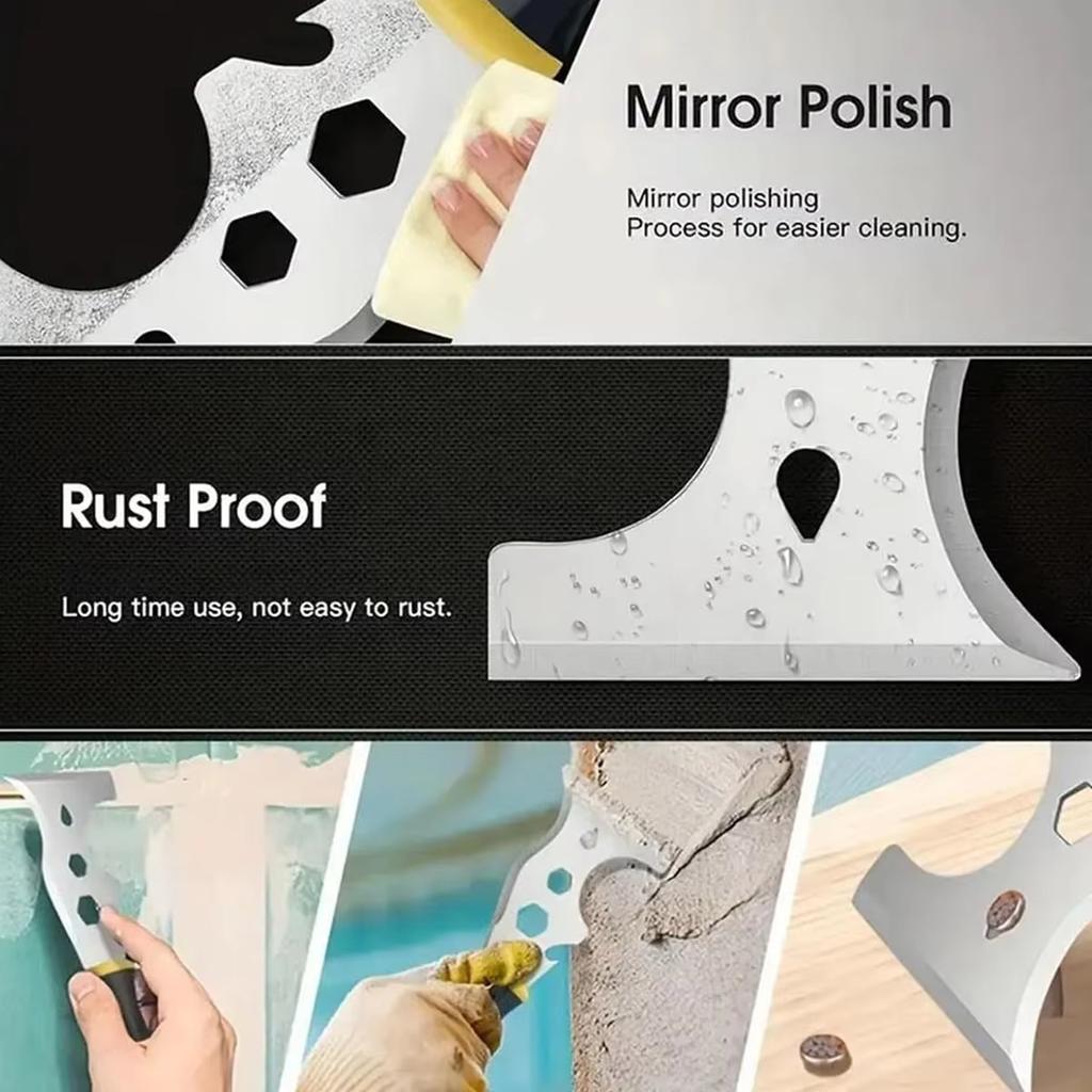13 in 1 Multi Function Putty Knife Stainless Steel Paint Scraper Wallpaper Removal Tool for Marine Ship Maintenance Yacht Repair