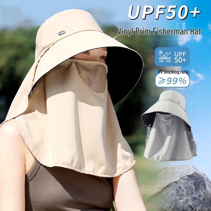 Large Brim UV Protection Ponytail Sun Hat
