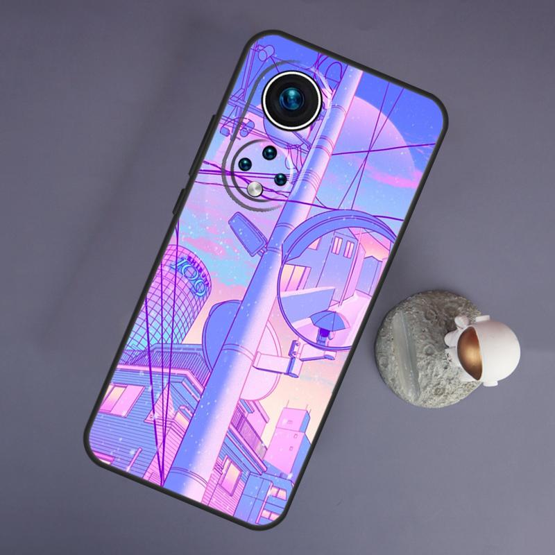 Pastel Japan Kyoto City For Huawei Honor Magic 5 Lite 70 50 X8 X9 a P20 P30 P40 P50 P60 Pro P Smart Nova 9 5T Case