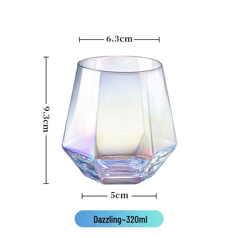 Набор шестигранных переливающихся стеклянных стаканов Shangqi