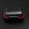 Carbon Fiber Waterproof Carrying Case Storage Pouch Cable Management Bag for Headphones and Chargers