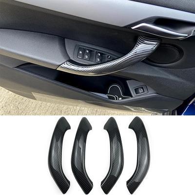 Bmw X2 F39 X1 E84 F48 2010-2022 için Uygun Araba Kapı Kolu İç Kapı Kolu Yedek Kapağı Kapı Çekme Aksesuarları(Karbon Fiber Rengi)