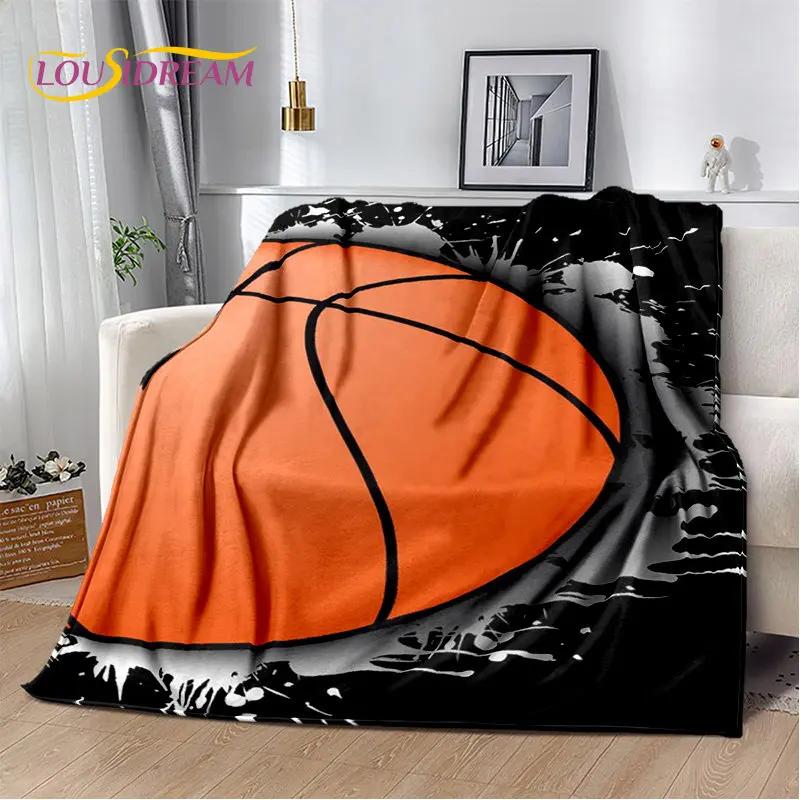 

Basketball Cartoon Art Plush Throw Blanket Soft Flannel for Living Room Bedroom Bed Sofa Picnic Cover Bettdecke 40x50in