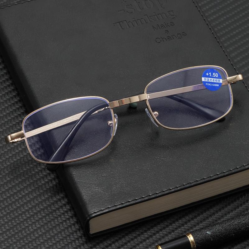 Fashion Portable The Elderly Flower Glasses Ziyue Source Folding Metal Reading Glasses Anti-Blue High Definition