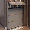 Luxury Ultra-Thin Shoe Cabinet, Home Entryway and Door Storage Rack, Space-Saving Hallway Side Cabinet, Small Narrow Simple