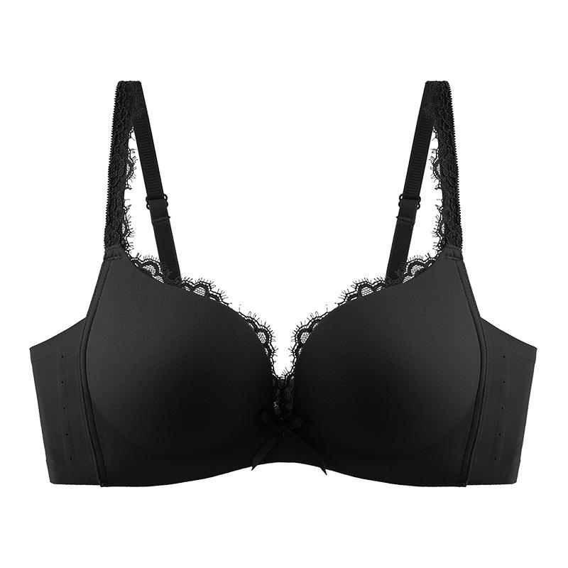 Lace Deep V Bra with Adjustable Side Support & Anti-Sagging Design