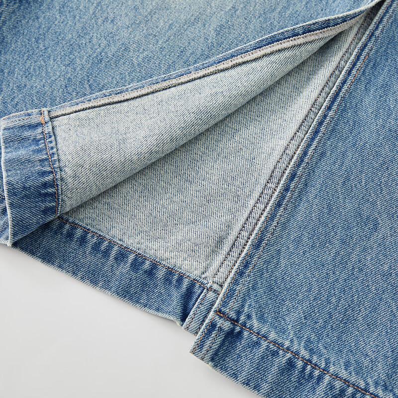 Women's High-Waist A-Line Denim Midi Skirt