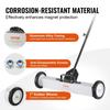 50Lbs Rolling Magnetic Sweeper with Wheels, Push-Type Magnetic Pick Up Sweeper, 24-inch Large Magnet Pickup Lawn Sweeper with Telescoping Handle, Easy