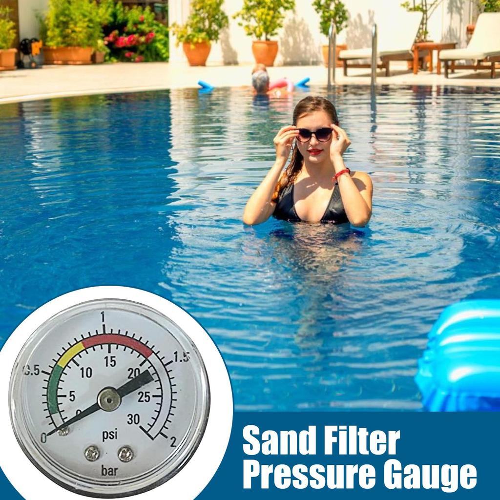 0-30psi Pressure Gauge With O-Ring ForIntex 11224 14 16Inch Sand Filter Pumps Pool Equipment Parts Pressure Measuring Tools