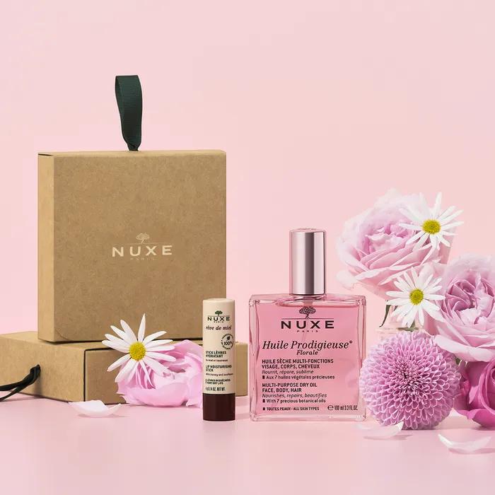 Nux Huile Prodigieuse Multi Floral Oil 100ml + Revdmiel Stick Revre 4g (Gift Wrapping)