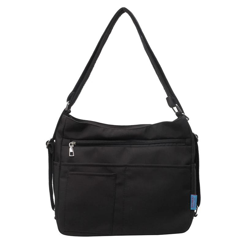 Neformální Nylon Velkokapacitní Dámské Crossbody Tašky Tašky přes rameno pro ženy Základní styl na zip