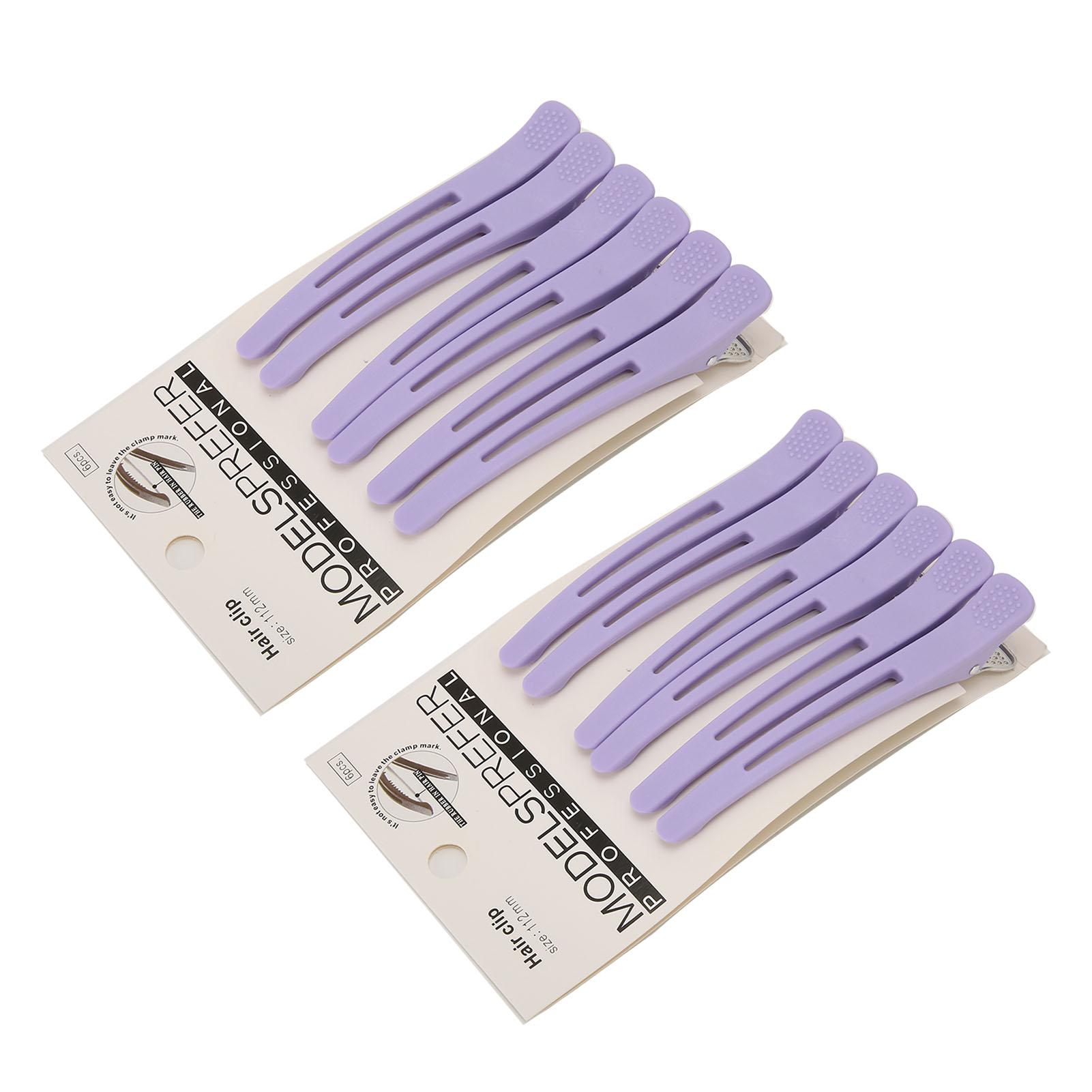 

12Pcs Hair Styling Clips Sectioning Positioning Hairpins for Home Salon Use Purple