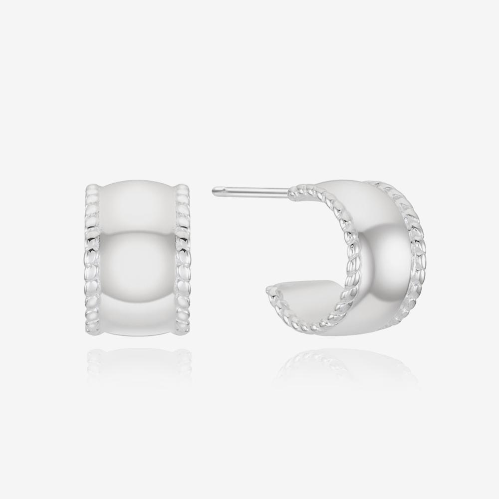 St.Scott London [Silver 925] Glam Edge Earrings / Stj-Ea1775Wg