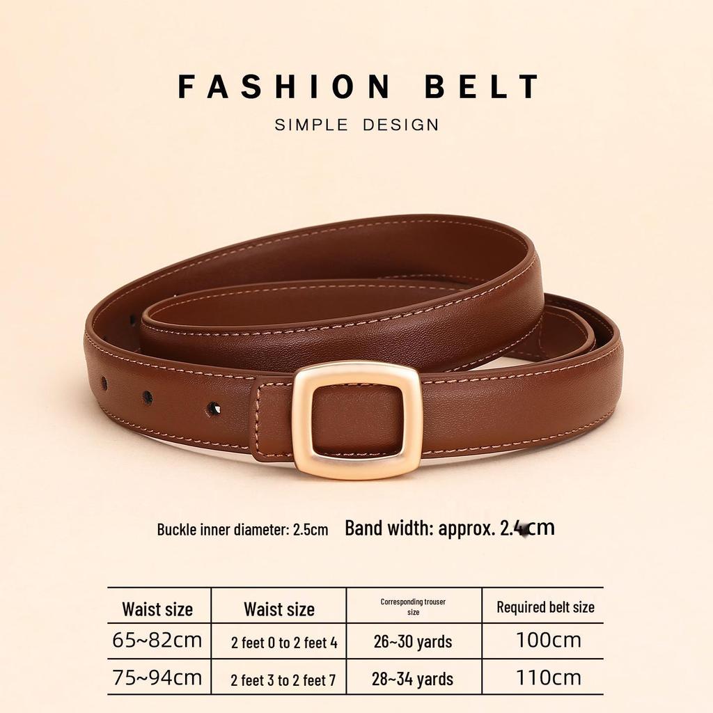 Women's Trendy Cowhide Jeans Belt - 2025 Elegant, Versatile Decorative Waistband