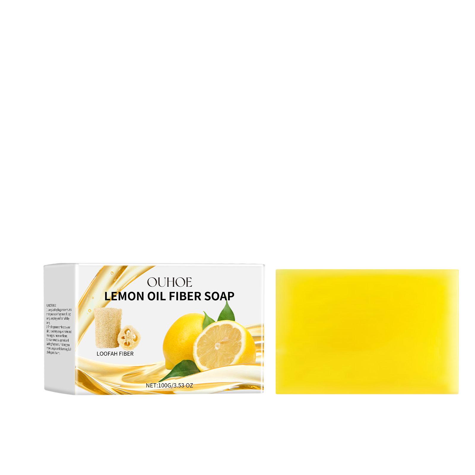 

Honey Lemon Fiber Cleansing Bar Gentle Skin Care Soap for Smooth & Hydrated Skin 100g