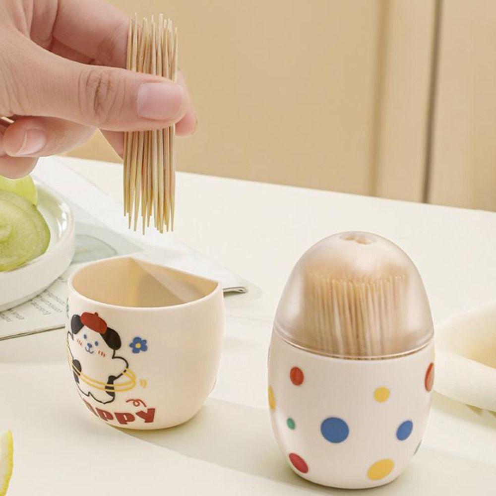 2 Stück Oval geformte Magnet-Zahnstocherbox Wandmontierter Zahnstocherspender Esstisch