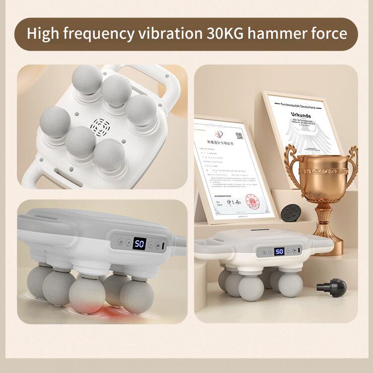 Jinkairui 6-Head Massage Gun muscle relaxation fascia Vibration to relieve muscle soreness Body Massager 3 types of replacement heads
