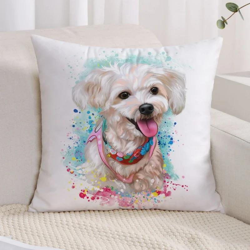 Federa Cuscino Decorativo con Fantasia Cane Gatto Decorazione Divano Soggiorno Sedia Casa Auto Camera da Letto Federa Cuscino Decorativa Morbida Federe Cuscino Corpo