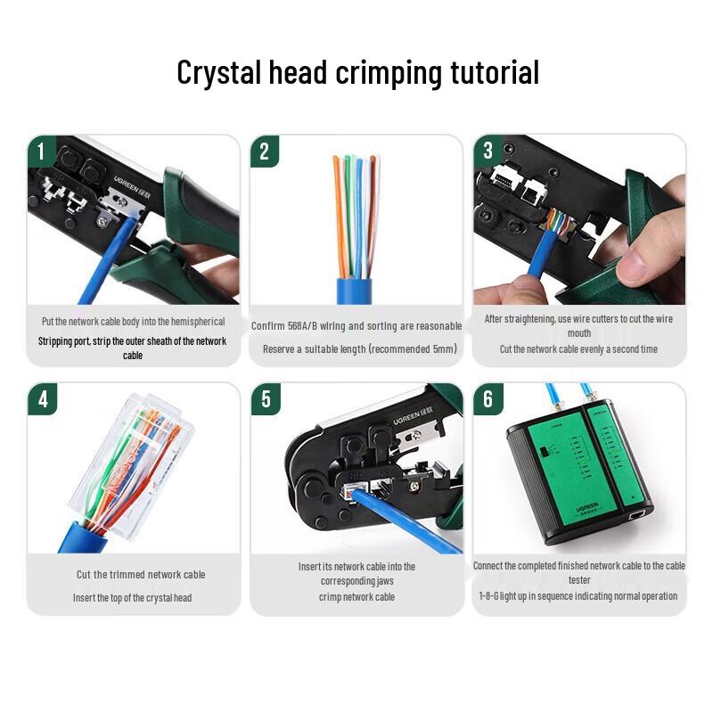 Ugreen 6P/8P Network Cable Crimper Tool