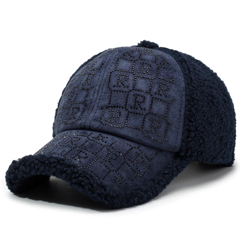 Female Autumn and Winter Hot Diamond Outdoor Warm Cap