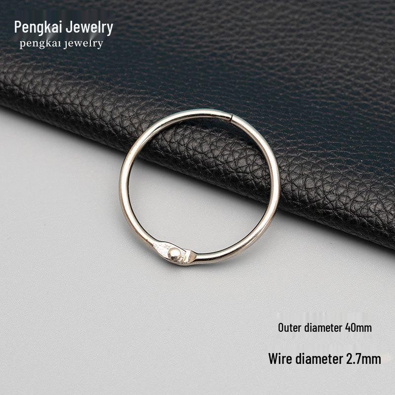 Metal Snap Binder Rings for DIY Albums, Jewelry, and Keyrings