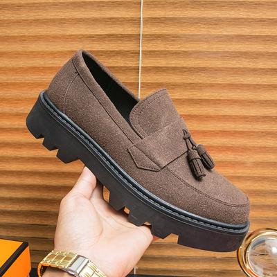 Suede Tassels Brown High-quality Loafers Thick Sole Men Oxford Shoes Comfortable Formal Business Dress Shoes Casual Men Shoes