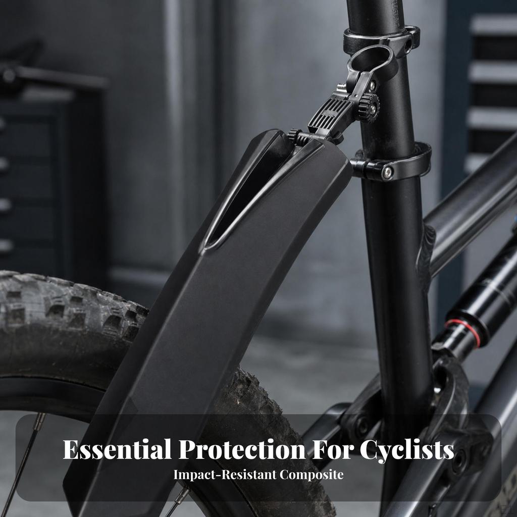 2 Pieces Aerodynamic Cycle Mudguard | Sturdy Build, with Mounting Hardware, Easy to