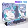 Kawaii Cat Mousepad Xxl Cute Anime Pc Gamer Cabinet Desk Mat Large Keyboard Carpet Computer Gaming Accessories HD Extended Pad