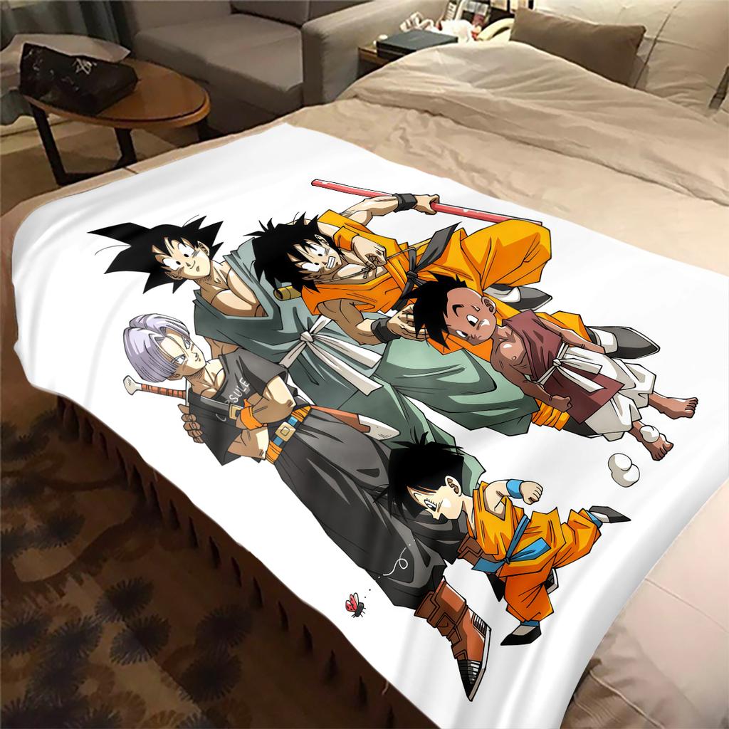 1 ks flanelová deka s potiskem DRAGON BALL, Vysoká kvalita, Pro všechna roční období, Domácí dekorace, Teplo a pohodlí, Perfektní jako vánoční dárky