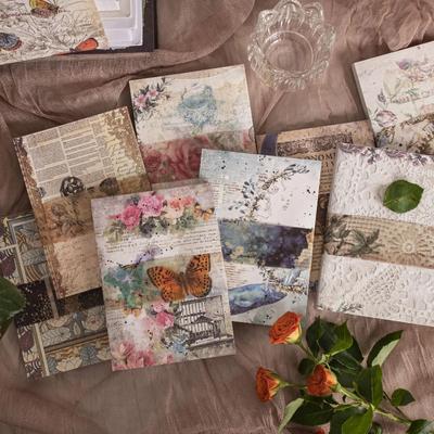 100 teile/paket Vintage Handwerk Dekor Papier DIY Scrapbooking Junk Journal Kunst Collage Fotoalbum Ästhetik Materialien Papier
