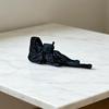 Gothic Fantasy Black Robe Reading Statue 3D Printed Mystery Lying Reading Sculpture for Halloween Shelf Desktop Decor