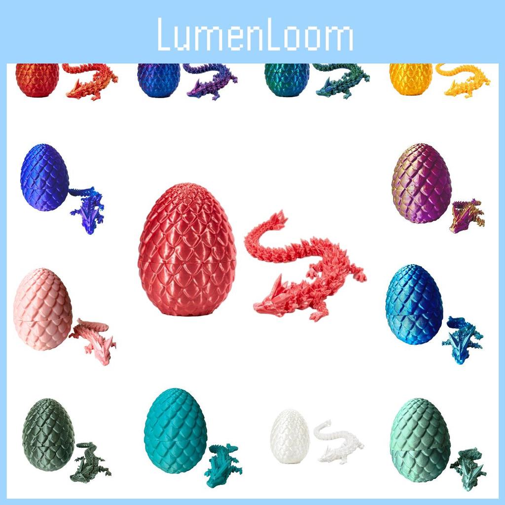 Exquisite Gem Dragon Collectibles Vibrant Silk Blue-green Dragon Egg Set Assembly Required