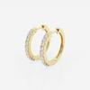 Elegant Women Jewelry 14K Solid Rose Gold Classic Hoops Earring Multi-Shape Lab Diamond Hoop Earrings