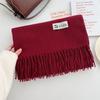 New casual versatile simple solid color warm scarf gentle Japanese and Korean version fashion atmosphere fringed shawl