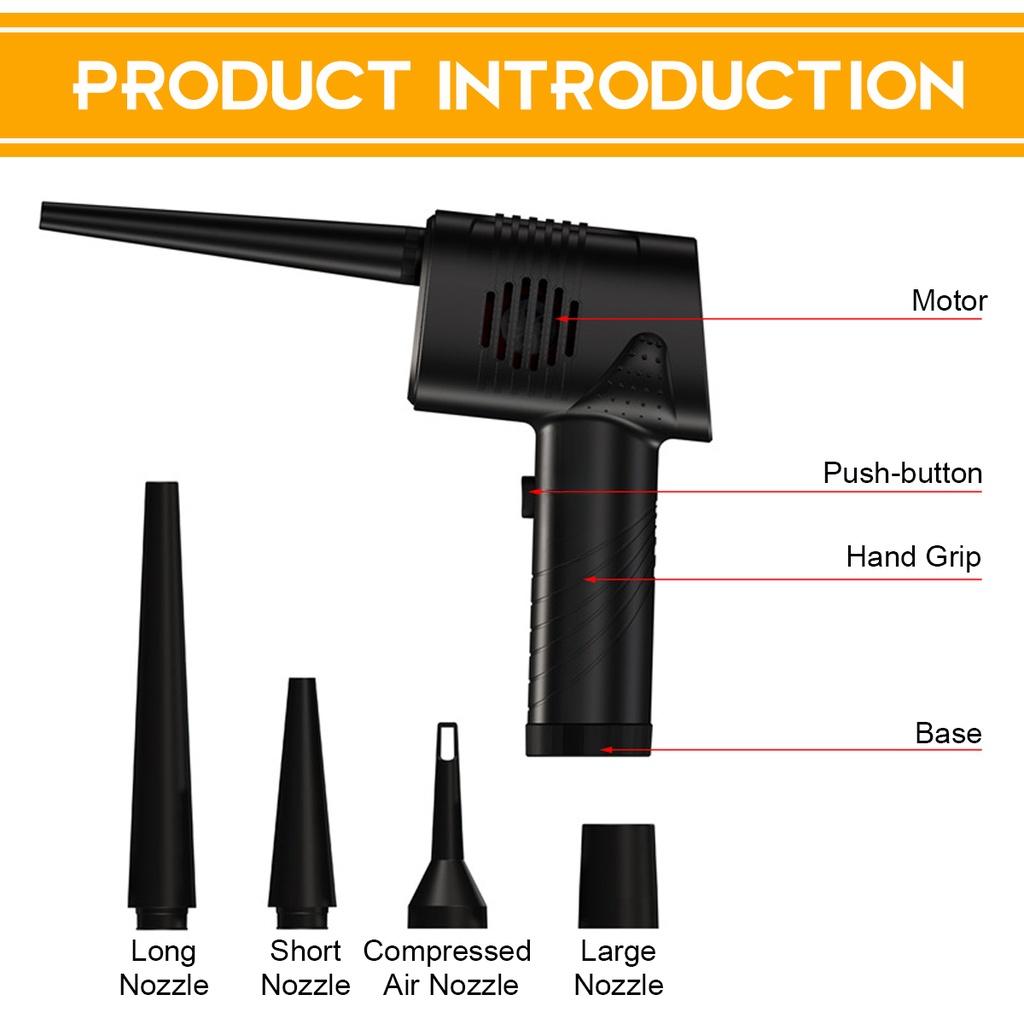 Brushless Cordless Air Duster For Computer Cleaning Replaces Compressed Spray Gas Cans Rechargeable Cleaner Blower 40W