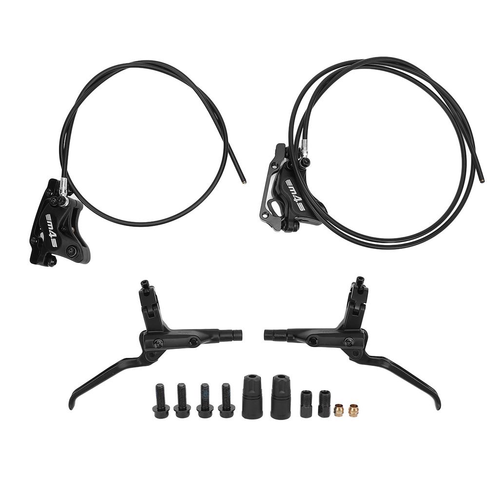 4 Piston Dual Drive Oil Brake 850mm Front 1550mm Rear Levers Hydraulic Disc Brakes for Mountain Cycling