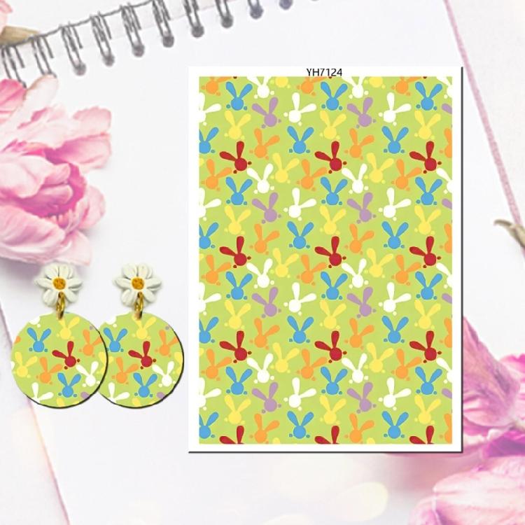 Clay Earrings Transfer Paper Easters Colored Eggs Printing Paper Water Soluble Transfer Decal Clay Transfer Sheets