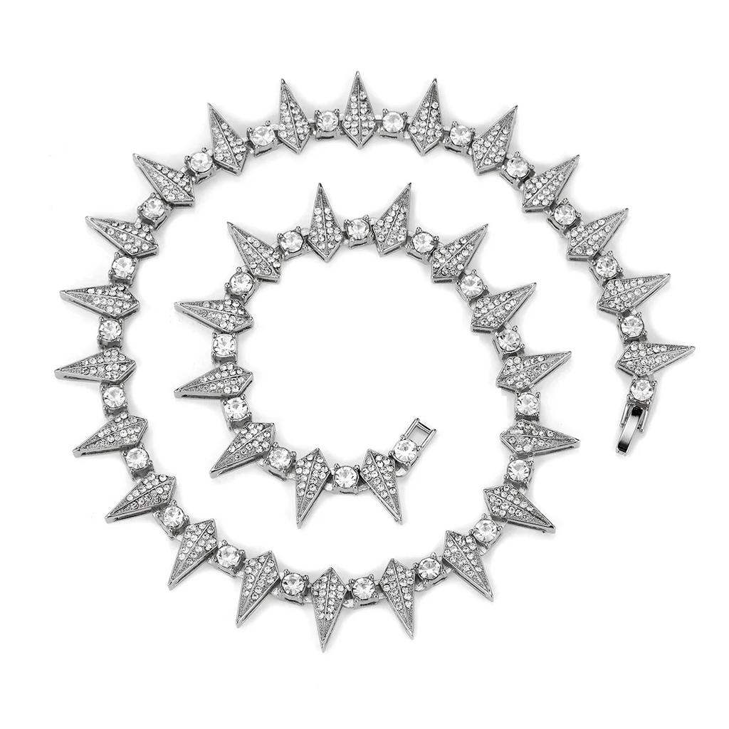 2025 New 4mm Iced Out Tennis Chain Necklace  Color Dropwater Charm Bling Hip Hop Jewelry for Men Women  20inch Party Gift