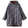 Long sleeve plus size cotton hooded vintage floral new in dresses for women casual loose mini spring autumn Winter dress