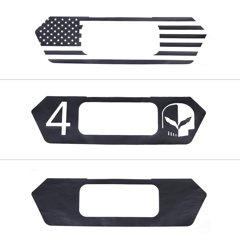 Car Rear License Plate Frame Trim Stickers USA Flag Style Decals Vinyl Sticker Accessories For Chevrolet Corvette C8