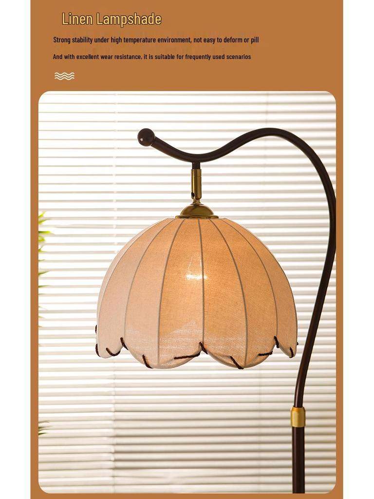 French Mid-Century Smart Bedside Table: Solid Wood, Integrated Lamp, Creative Storage Shelf