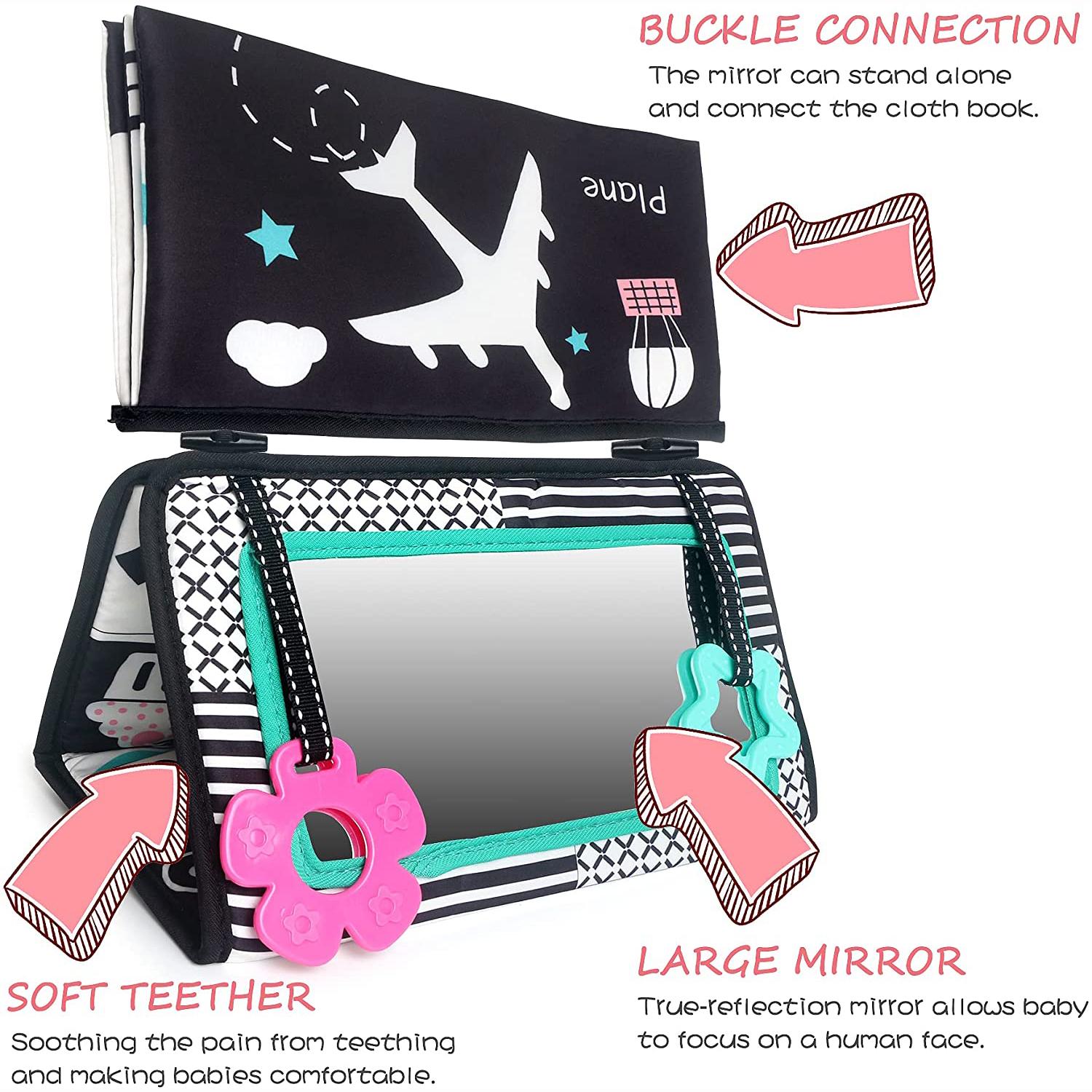 Напольное зеркало с книгой из мятой ткани и прорезывателями — фото 4