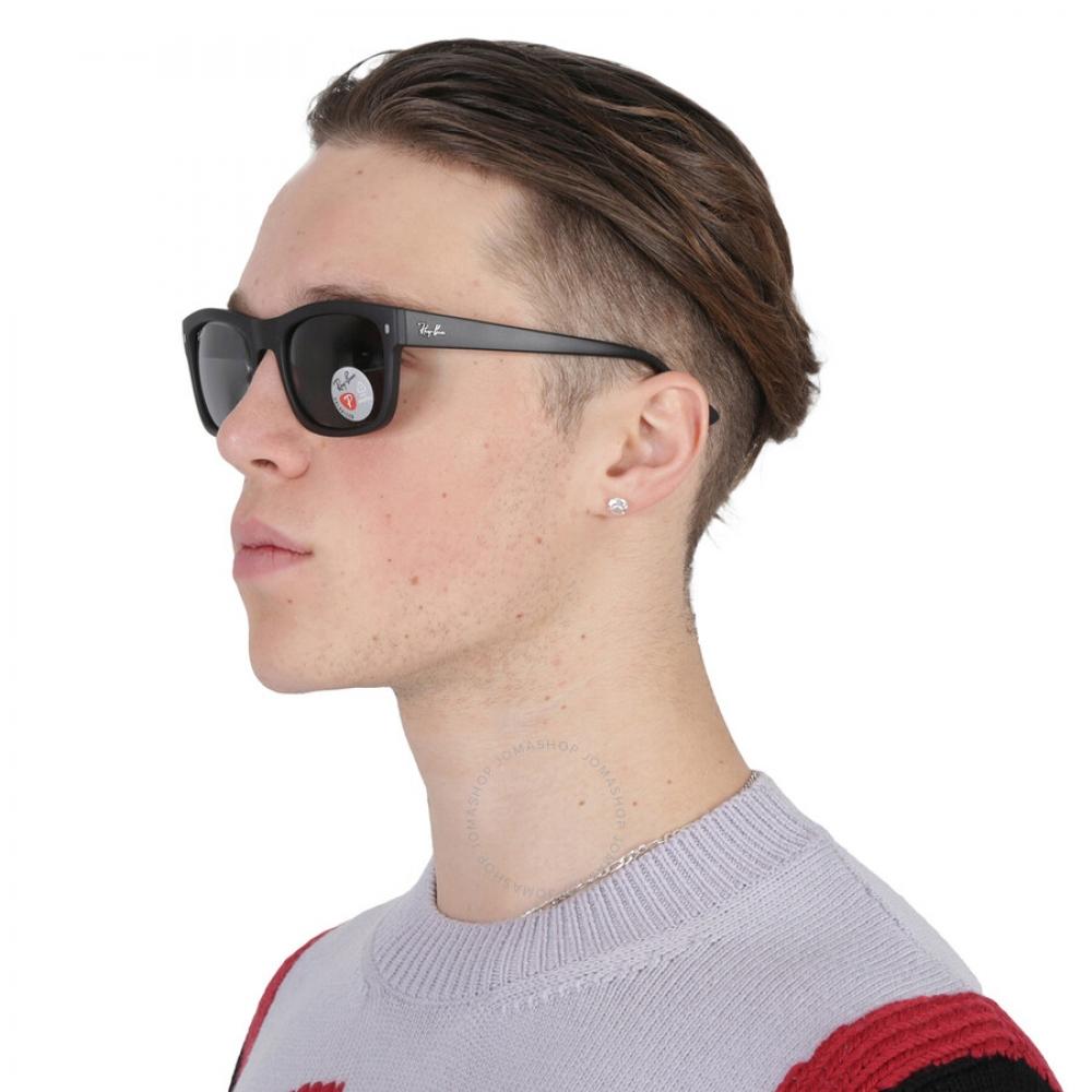 Ray Ban Polarized Black Square Unisex Sunglasses Rb4428 601s48 56